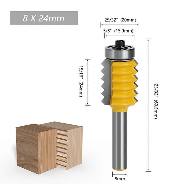 8 mm varren nosto-paneeli \"V\" -terä liitos sormen liitos liima puun jyrsinkoneen terä tenoni puutyöt kartio tenoni jyrsintä tenonointikone (Koko: 8x20x24 mm)