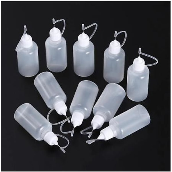 10 ml plastapplikatorflaska med klämbar spets Påfyllningsbara droppflaskor