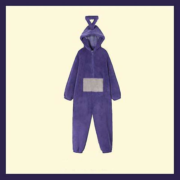 Unisex Teletubbies Kostymer Disi Onesies Lala Cosplay Pyjamas Vuxen Pyjamas Djursovkläder Jumpsuit Purple XL