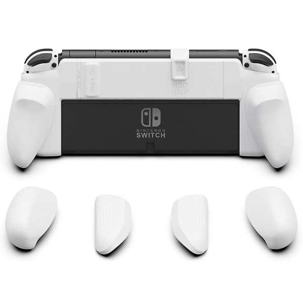 Neogrip Ergonomic Grip Protective Case Set for Nintendo Switch Oled White