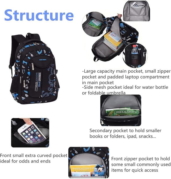 Camo Backpack for Boys, Elementary School Backpack, Camouflage Backpacks for Boys, Camo School Bag
