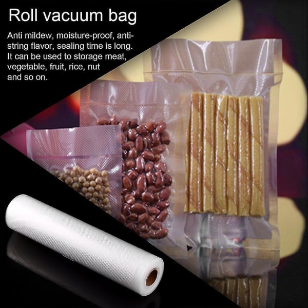 5000x120 mm fødevaregodkendt rullevakuumpose madfrisk opbevaringspose vakuumforseglingspose