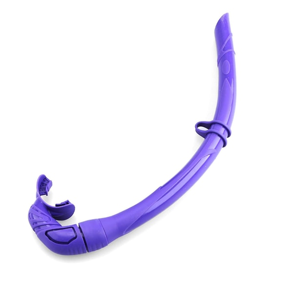 Silikoninen kokoontaitettava snorkkeli kompaktilla case , naiset, miehet, rullaavat snorkkeli, märkähengitysputki snorklaukseen Purple