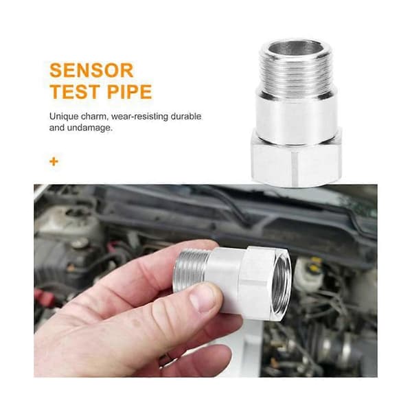 2 stk. O2 oksygensensor testrørforlenger adapter avstandsstykke x 1,5 (1) Bung Silver