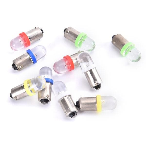 10 st Ba9s LED-lampor Bilinstrumentpanel Ljus Vit