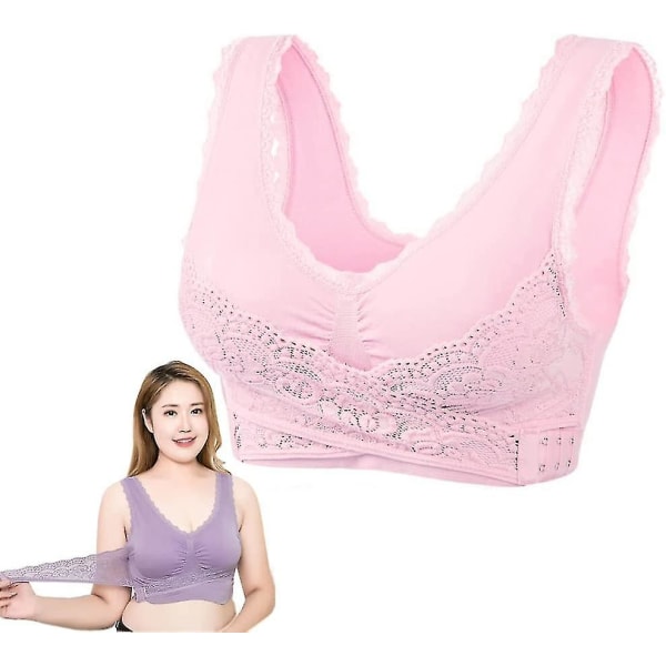 Turmaliini Muotoileva Langaton Silkkirintaliivi, Lymphvity Detoxification Ja Muotoilu & Tehokas Nostava Rintaliivi Naisille Pink L