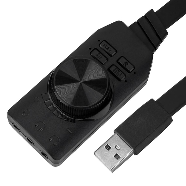 USB ljudkortadapter 7.1-kanals 3.5mm ljudgränssnitt Usb2.0-mikrofonheadset Datorspel Så