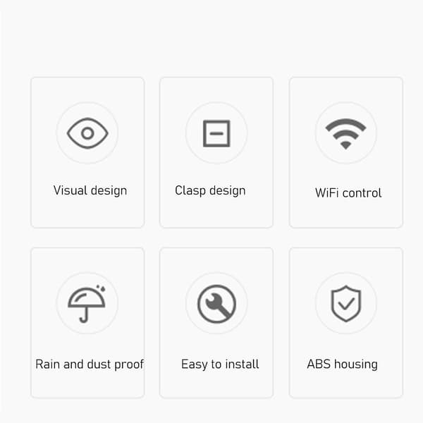WiFi Smart Socket PC ABS IP55 Vanntett APP Fjernkontroll Strømuttak Kompatibel med Bad Utendørs Solid Normal