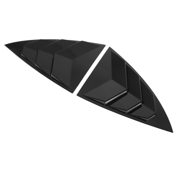 2PCS Side Window Spoiler Smooth Surface Triangle Splitter Screen Protector Replacement for Tesla Model Y 2021 to 2023 Black