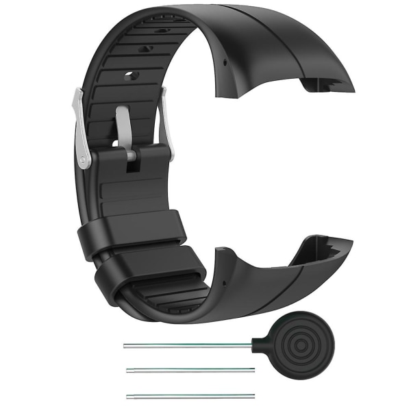Silikon Andningsarmbandsrem för M400 M430 Smart Watch Watchband Armband black