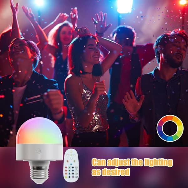 Rechargeable Light Bulb - E27 Rechargeable LED Lamp with Remote Control