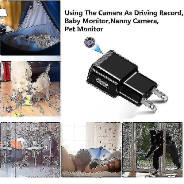 Laddare Övervakningskameror 1080p Wifi USB Action Säkerhetsvideokamera Bärbar Dold Trådlös Mini Plug Video Recorder