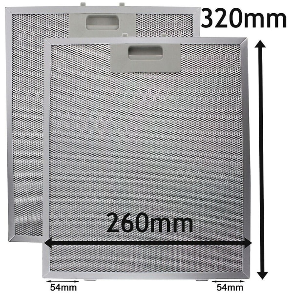 Kompatibel med Spishällshuvudfilter Metallnät Utdragbar Ventilfilter X 2
