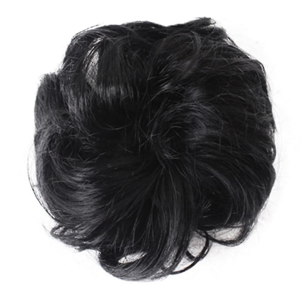Nem at bære Stilfulde hår Scrunchies Naturligt rodet krøllet bolle Hair Extension Raoliang 19
