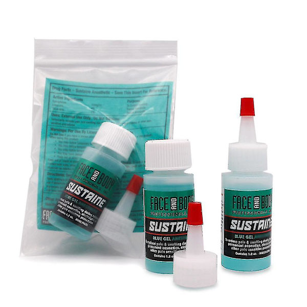 Tatuoinnin tukigeeli Sininen geeli Puolipermanentti Sininen apugeeli 1.2oz Ammattimainen kasvojen ja kehon kulmien ja silmäluomien hoitoon