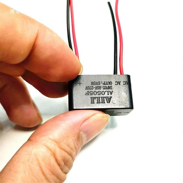 AC 220V til DC 5V/1A Mini 5W Vanntett Epoxy Potting Lys Strømforsyning Isolasjonsbryter Modul Driver Black