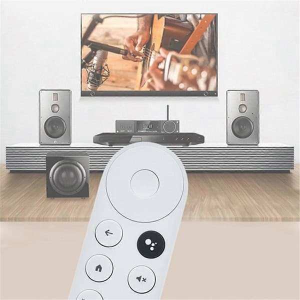 2 stk Bluetooth stemmefjernkontroll for 2020 Google TV 4K Snow G9N9N erstatningsfjernkontroll White