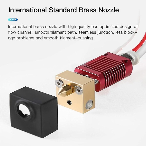 Ny produkt Ender 6 Hotend, Monterad Hotend-kit för Ender-6 3D-skrivare, 3D-skrivar-extruder Monterad Mk8 Hot