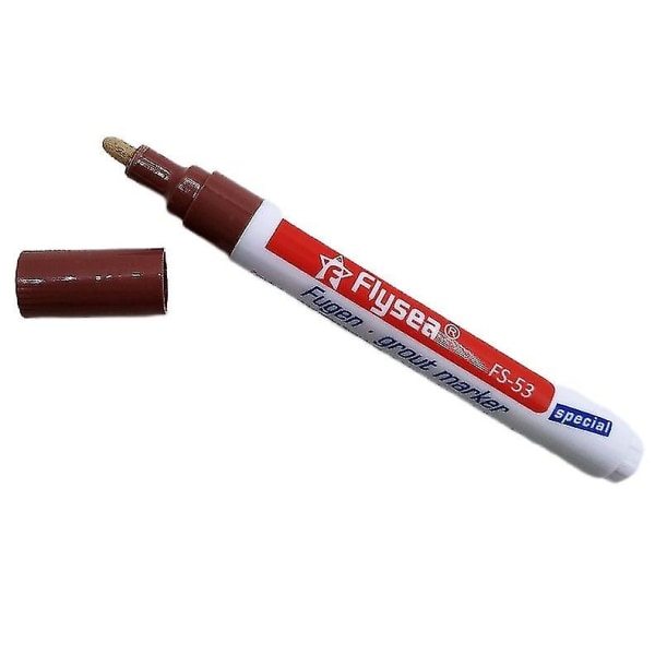 Farve Pen Hvid Tile Refill Fuge Pen Flisegab Reparation Badeværelse Porcelæn Fyldning Hfmqv Brown