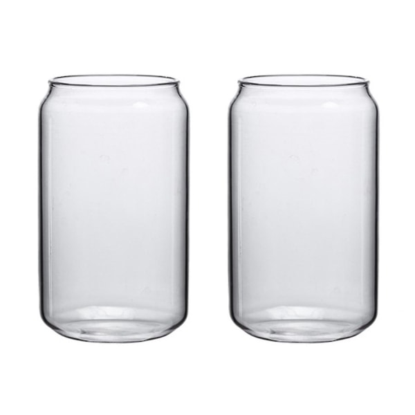 Glas S Med Låg Og Sugerør 2stk Sæt, Genanvendeligt Tilbehør Glasvarer S