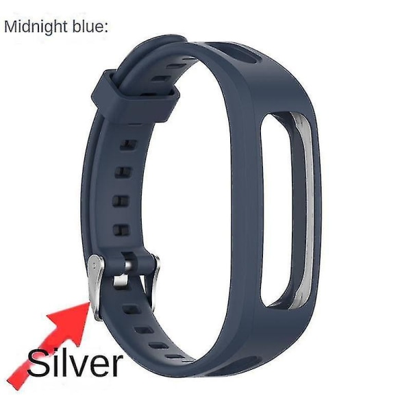 Ersättningsarmband i silikon för Huawei Band 4e 3e Honor Band 5 Löpbandarmband blue rock