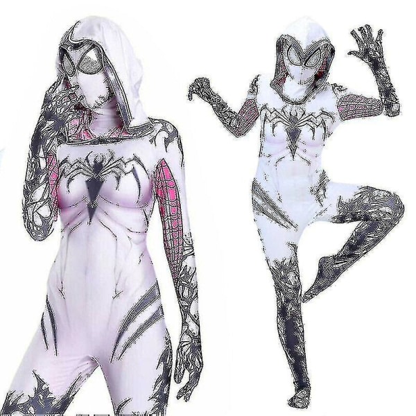 Spider Gwen Stacy Venom Cosplay -asu aikuisille lapsille V 160cm