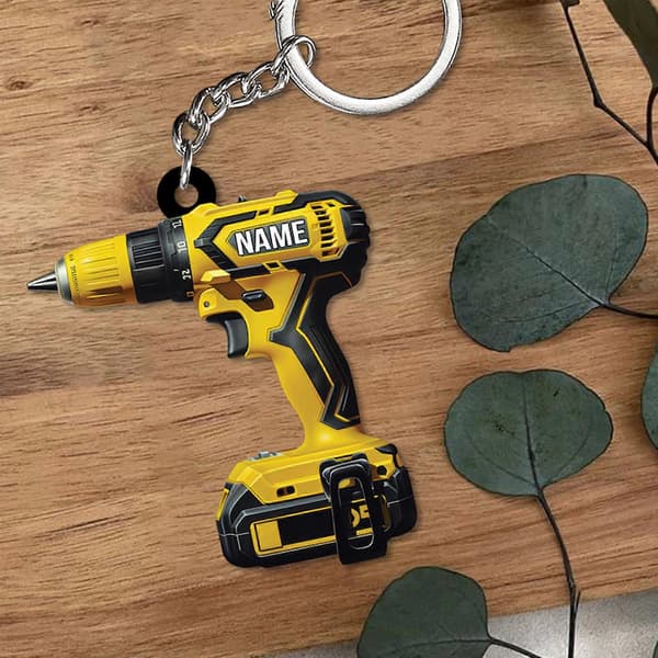 Fasjonabelt solid akrylnøkkelring med oftalmometerdesigndekorasjon for profesjonell daglig uformell bruk Yellow