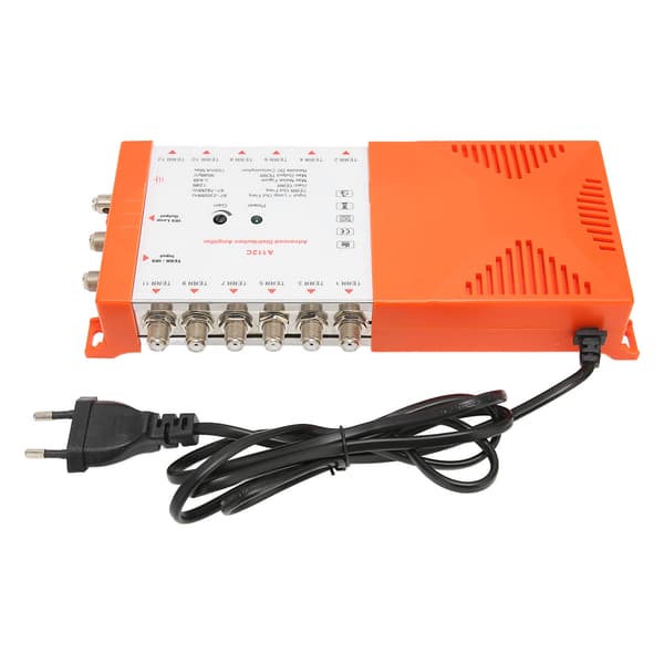 12-channel cascadeable distribution amplifier A112C LTE filter 12-way splitter EU plug 230V