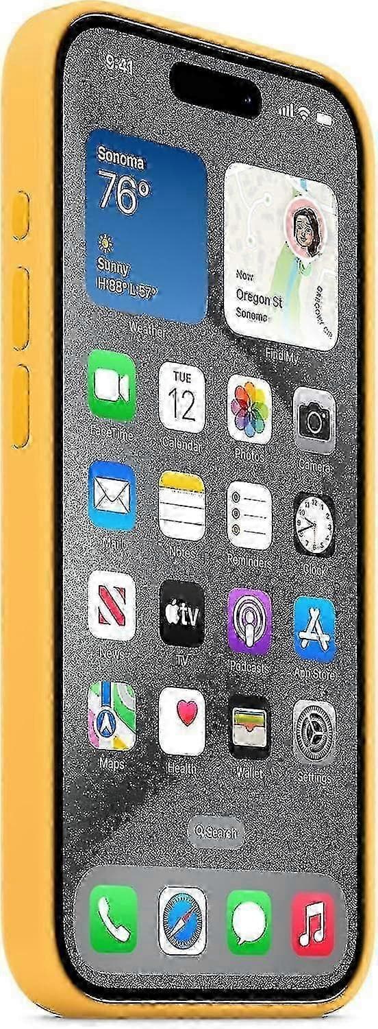 Silikoneetui med MagSafe til Apple iPhone 15 Pro Sunshine