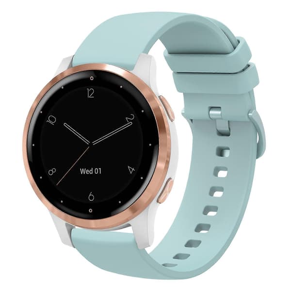 Silikoninen kellon ranneke Garmin Vivoactive 4S -kellolle Sapphire Green