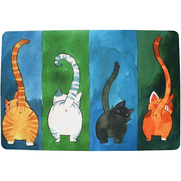 Puun ja värin kohtaaminen Sisäkäytävämatto Ulko-ovimatto Kissan matto PVC:stä Helppo puhdistaa Superkestävä ja liukumaton (40 X 60 Cm)