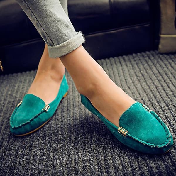 Bløde slip-on sko til kvinder Grøn Green US 10