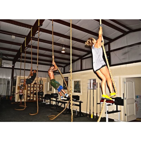 Klätterrep 13,12 fot 4 meter 1,57 tum statiskt reparm och fysisk träningsrep för träningsgym Styrka och fitness