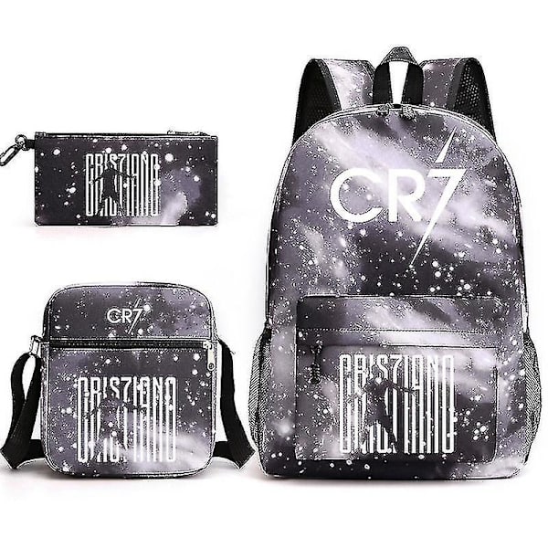 Mode Cr7 3-delat Set Ryggsäck Mochila Nya Studenter Kapacitet Skolväska Bokväska Reseväska 6 Only satchel