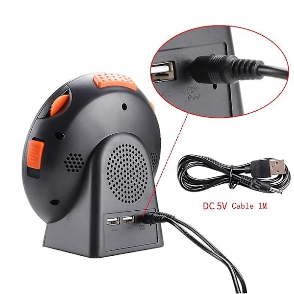 3-i-1 Vibrerande Alarm Klocka med Blinkande Ljus, LED-Alarm, Snooze, Sängskakare, Väckarklocka med Ringsignal för Tunga Sovmorgnar, Döva Seniorer, USB-Laddare UK Plug