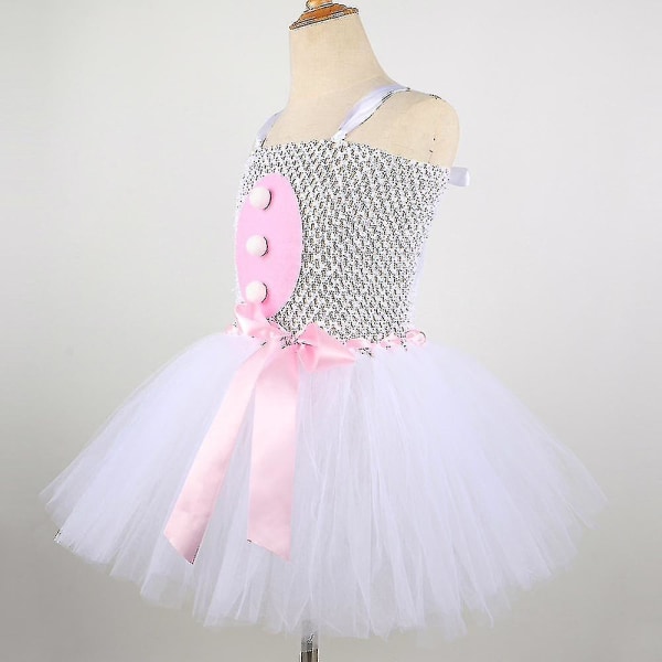 Babyjente Påskekanin Tutu-kjole For Barn Kanin Cosplay Kostymer 8Y