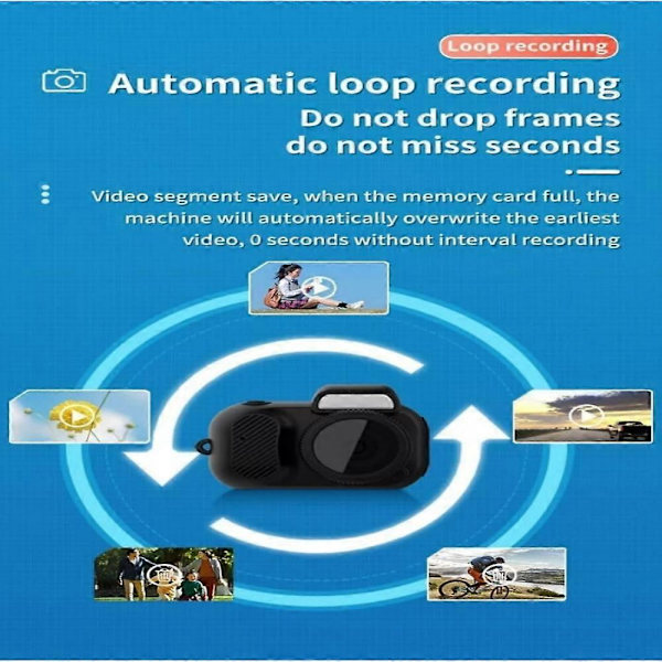 Mini Camera Keychain, 1080P Mini Digital Camera Keychain Nostalgic K 32G Memory Card