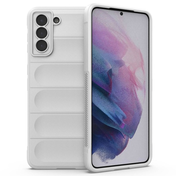 Samsung Galaxy S21+ 5g:lle kestävä phone case Iskunkestävä pehmeä TPU- cover White