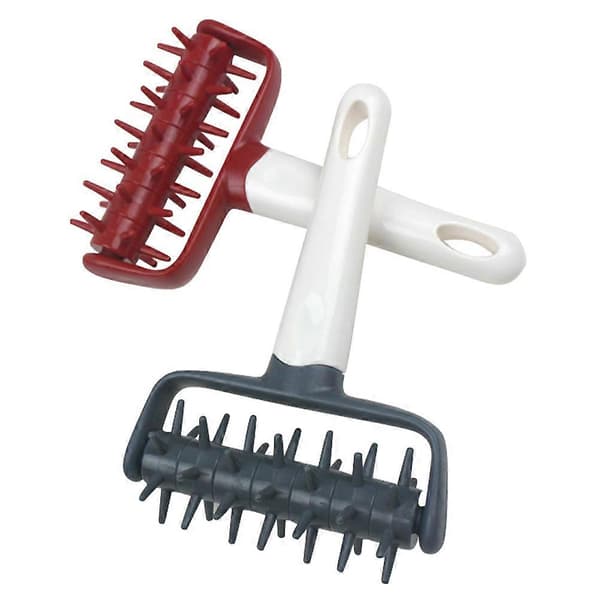 2 kpl pizzataikinarulla Docker Pizza Hole Puncher Roller Wheel Hole Punch Tool Red 19.00X12.50X3.00CM