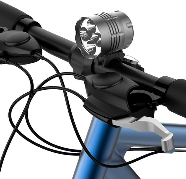 CREE XM-L T6 5 LED front sykkelhodelykt med 6000LM oppladbart batteri
