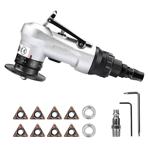 Mini Pneumatic Chamfering Tool with Replaceable Blade Inserts and More