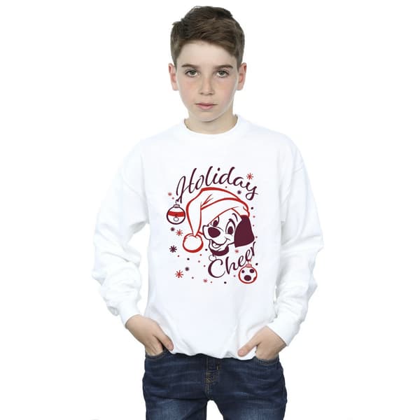 101 Dalmatiner Gutter Juleglede Genser 7-8 År Hvit White 7-8 Years