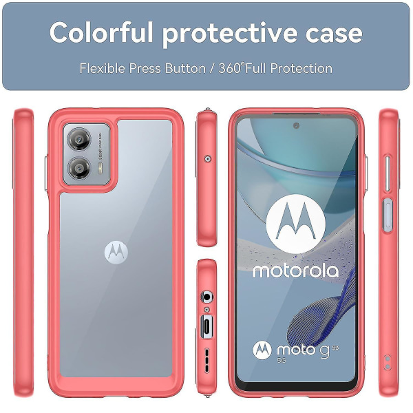 För Motorola Moto G53 5g Mobiltelefon Cover anti-scratch Tpu + Akryl phone case Red