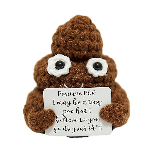 Positiv Energibombe Potatis-Kram-Plush-Docka Handsydd i Ull med Kort Rolig Julgåva Heminredning Hög Kvalitet F