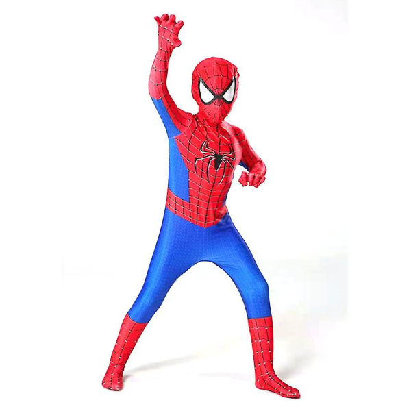 Barn Pojkar Spider-man Cosplay Kostym Superhjälte Spiderman Fancy Dress Jumpsuit 4-5 Years