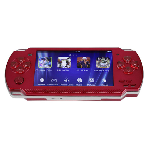 Smooth LCD Handheld Game Console Comfortable Player with Red Buttons