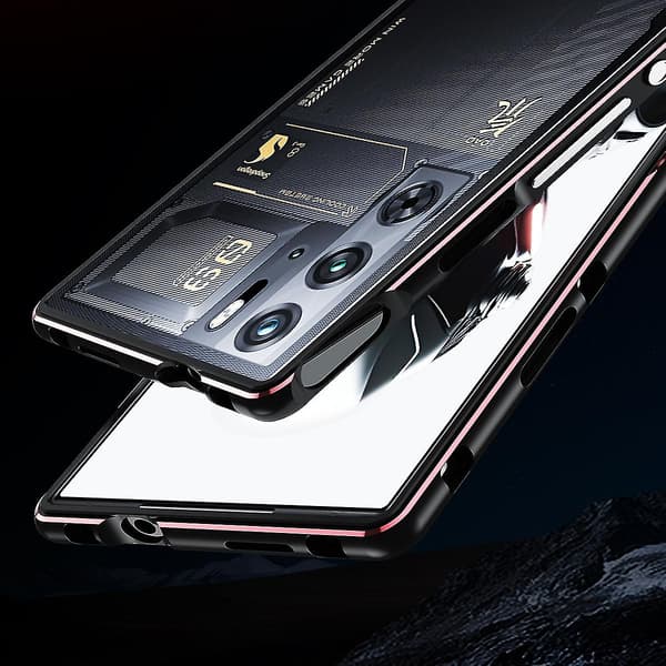Metallramme Etui for ZTE Nubia Red Magic 9 Pro/9 Pro+ Black Silver