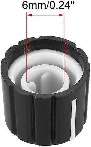5 st 6 mm Potentiometer Kontrollknappar För Elgitarr Akryl Volym Tonknappar Svart