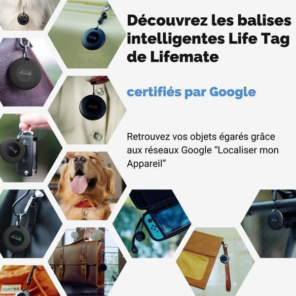 LifeMate LifeTag (4-pack) - Kompatibel med Android/Google Hitta min enhet - Bluetooth-spårare - INGEN PRENUMERATION KRÄVS