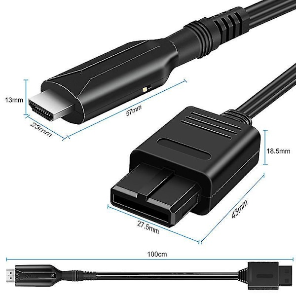 Kompatibel med Sony Ps1/Ps2 till HDMI Adapter Spelkonsol Ljud Video Konverter Kabel Sladd